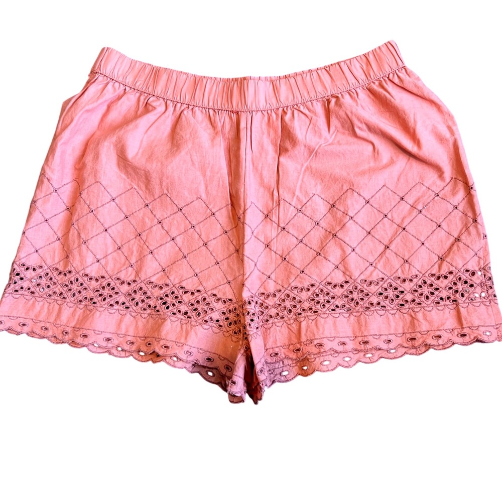 Shabby Chic NEW Eyelet Lace 100% Cotton Embroidered 2 Piece Pajamas Light Medium - Picture 4 of 15